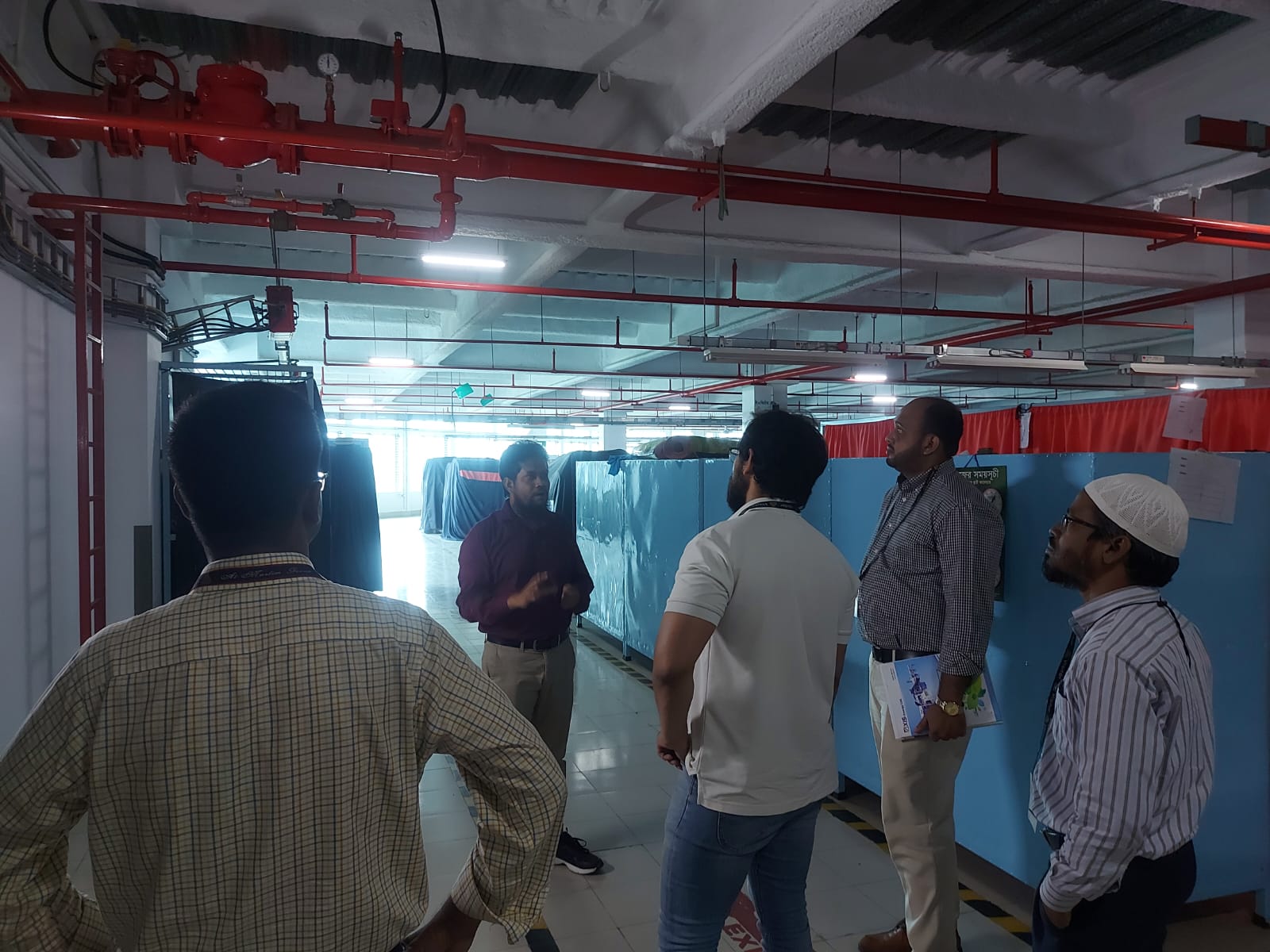 Our Director briefing Client about our completed project